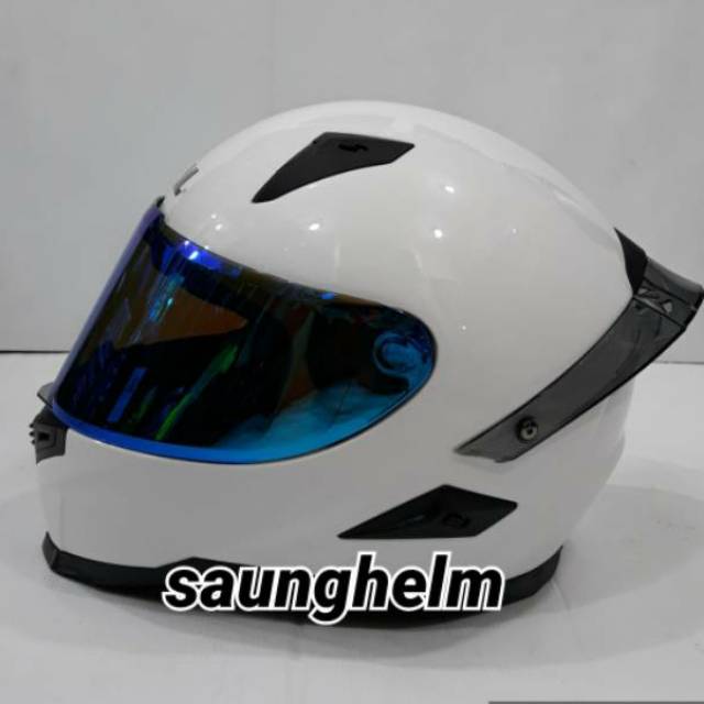 HELM SNAIL FFS1 SOLID WHITE SPOILER VISOR FLAT