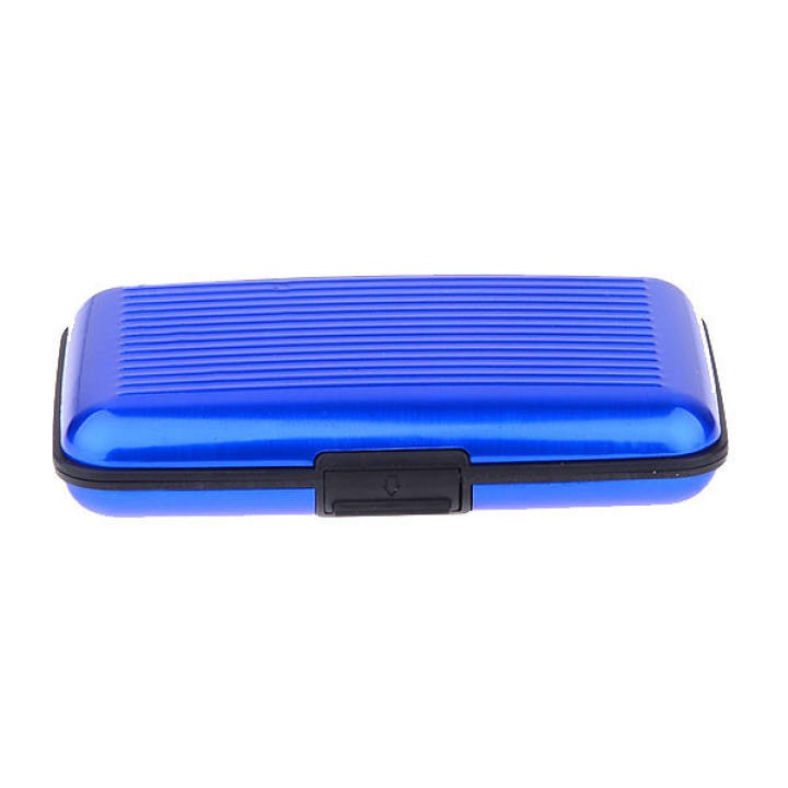 [DEV-9235] DOMPET TEMPAT KARTU ALUMINIUM ALUMINUM CARD HOLDER CARD CASE ORGANIZER BLUE