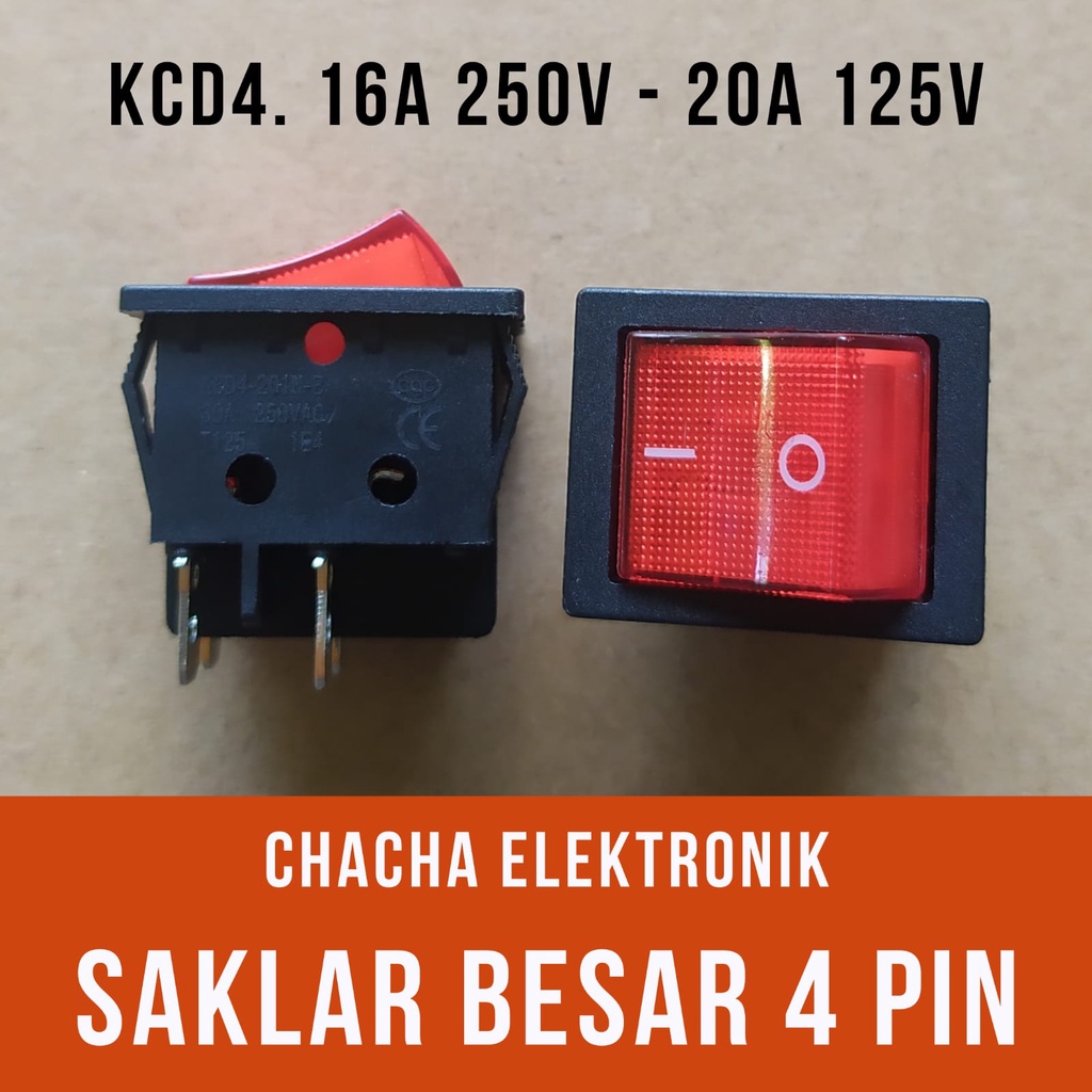 SAKLAR SKAKEL 16A 250V SAKLAR BESAR 20A  125V KAKI 4