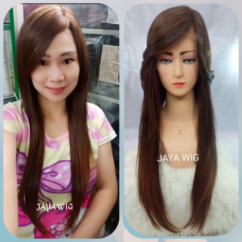 Rambut Palsu Wig Panjang 60cm Bahan Halus Lembut Seperti Rambut Asli