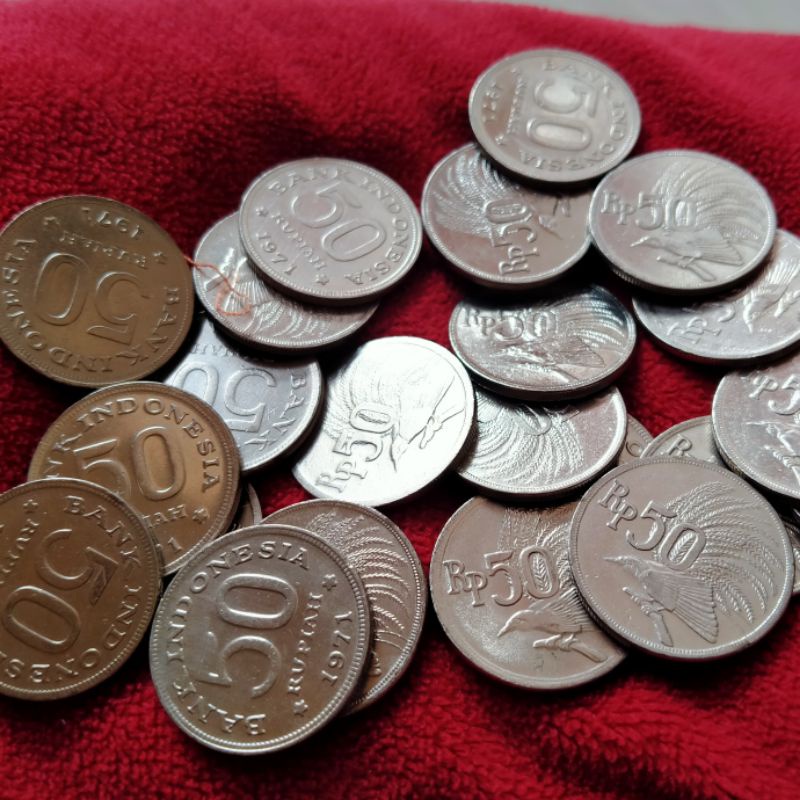 Koin 50 Rupiah Burung Cendrawasih 1971