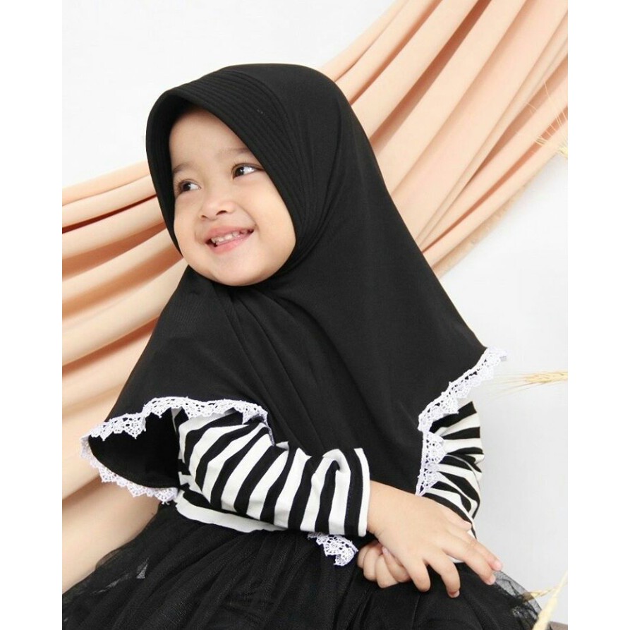 hijab anak bayi  RENDA PET - jilbab anak lucu - kerudung anak perempuan