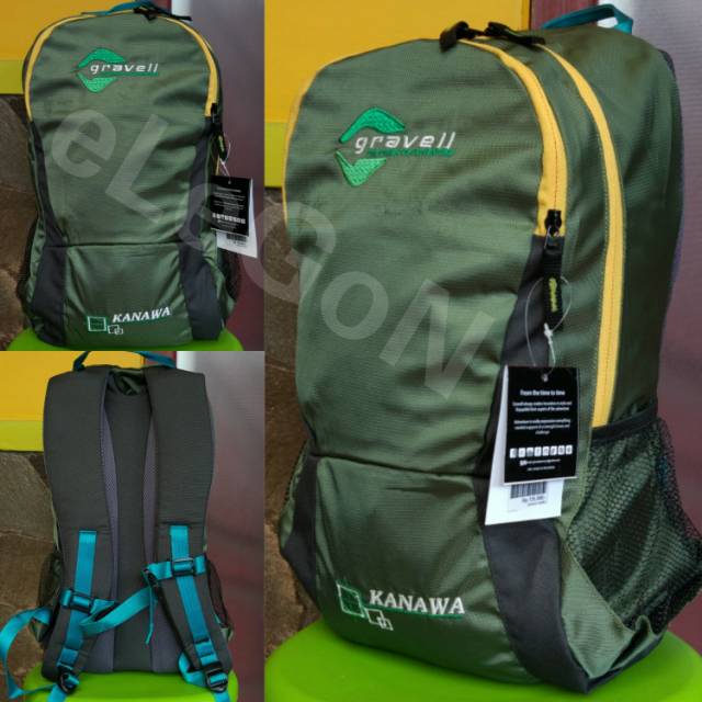 Tas Daypack Ransel Bodypack Gravell Kanawa 20L Dark Green Ori Resmi