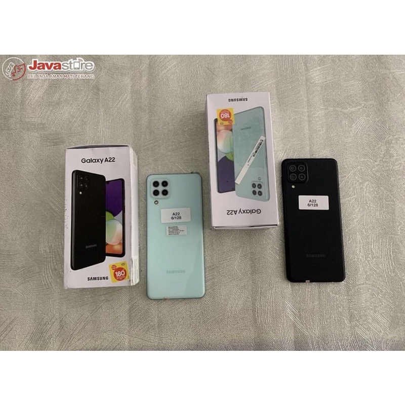 SAMSUNG A22 RAM 6 ROM 128 Gb FULLSET SECOND JAMINAN ORIGINAL LIKE NEW