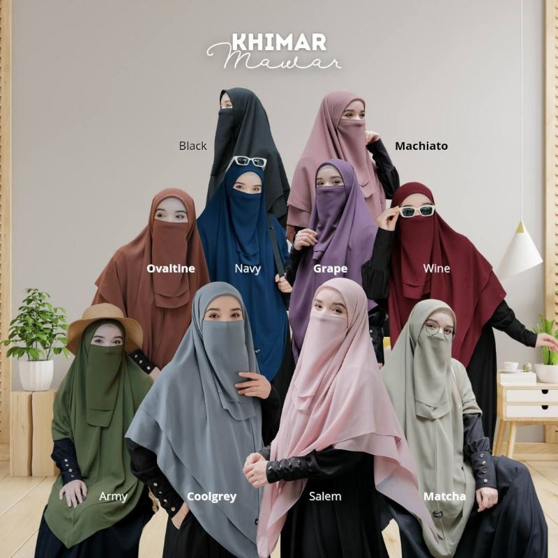 Jilbab mawar segiempat instan  / jilbab remaja 2 layer / terbaru original khumaira syar'i / hijab in