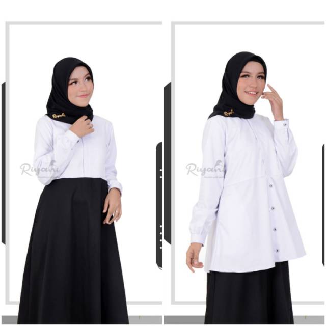 Ready Stok Gamis Kerja Hitam Putih Uniform Riyani Pdh Pns Prajabatan Ppl Cpns Dinas Shopee Indonesia