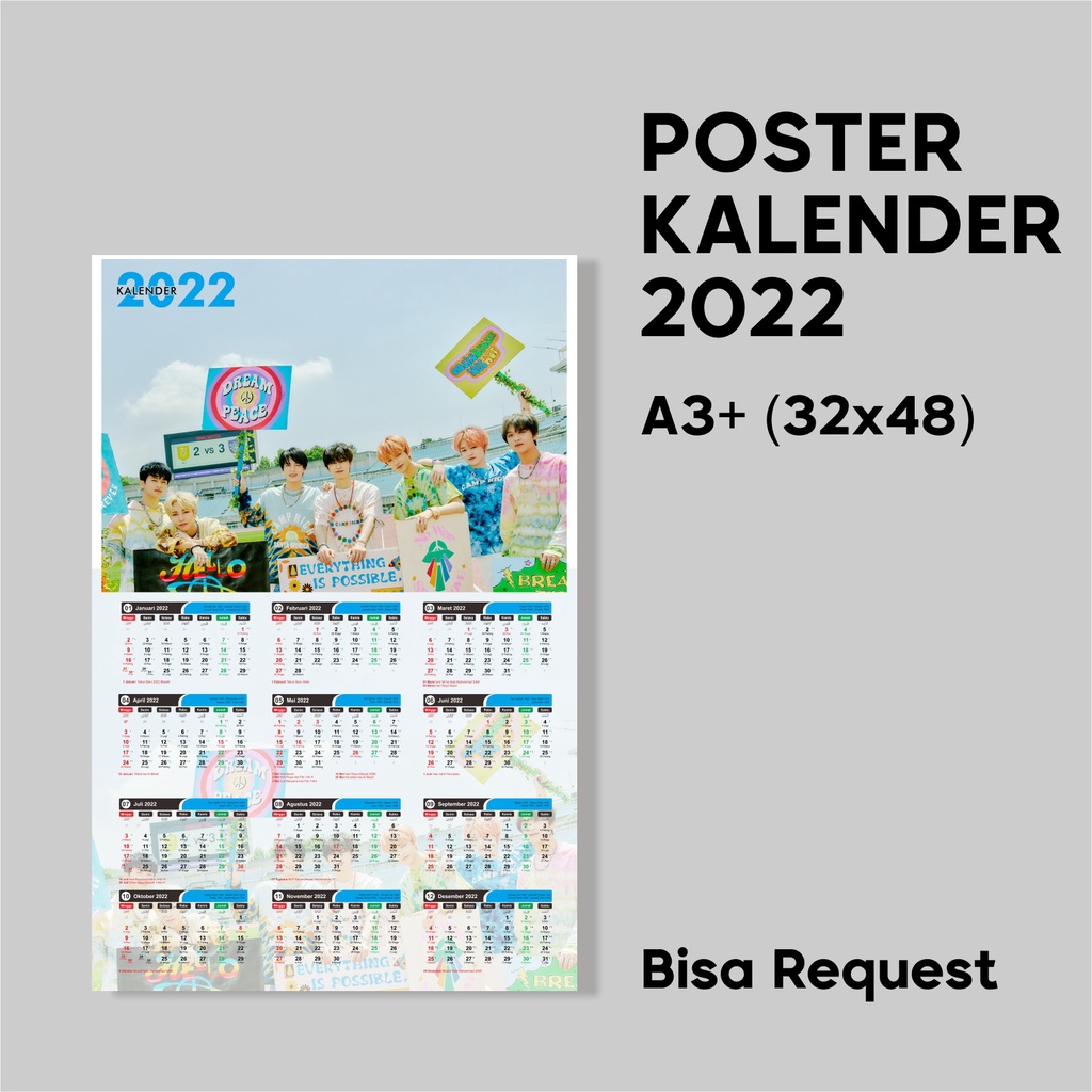 

Kalender 2022 NCT Dream ukuran A3+
