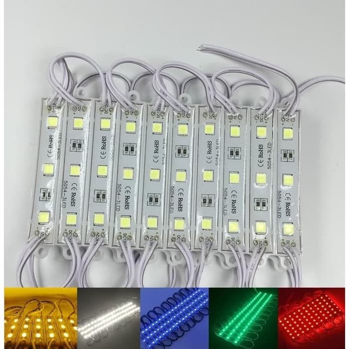 LAMPU LED MODUL SMD 5050 4040 12VOLT dan 24VOLT 0.7 WATT WATERPROOF 3 MATA 12V 24V 12 V VOLT VARIASI