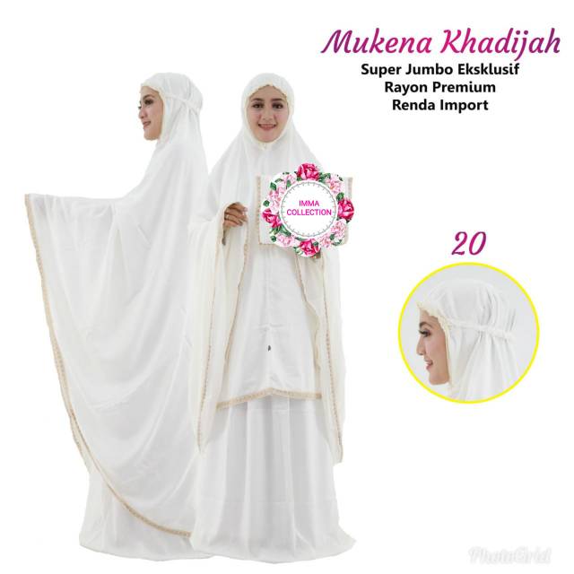 MUKENA KHADIJAH - BAHAN RAYON PREMIUM - SUPER JUMBO - MUKENA DEWASA - MUKENA PREMIUM
