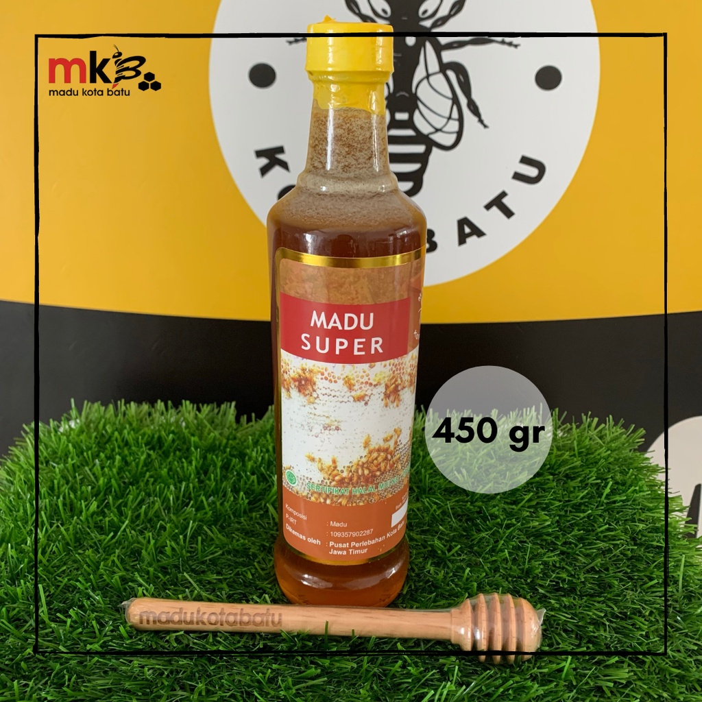 

Madu Asli Super 3 in 1 (madu+bee pollen+royal jelly) 450 gr - Madu Kota Batu