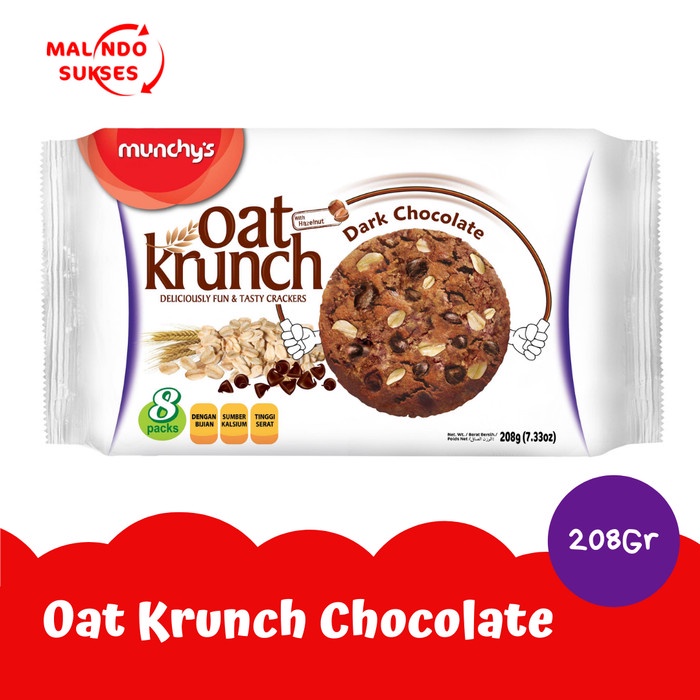 

Wafer-Biskuit- Oat Krunch Dark Chocolate 208 Gr -Biskuit-Wafer.