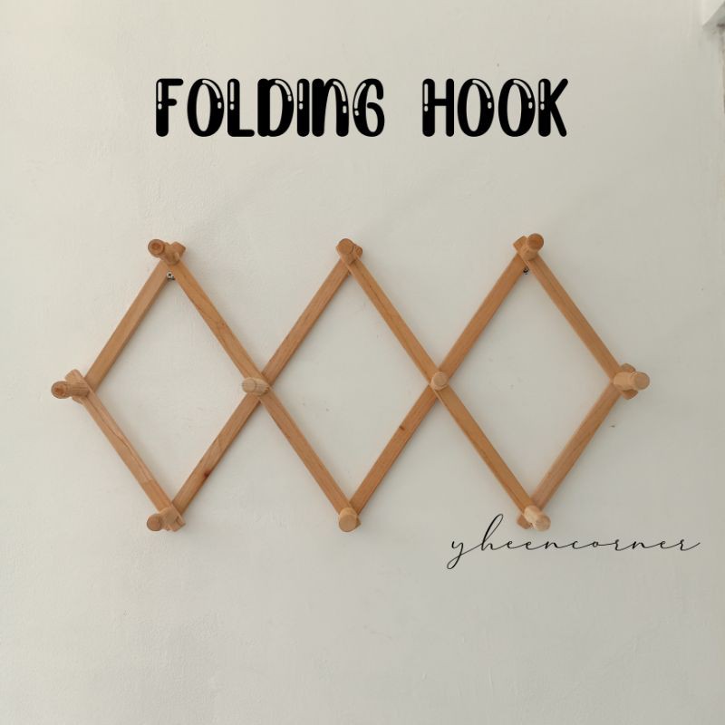 Folding Hook / Gantungan Baju / Kapstok / Gantungan Kayu