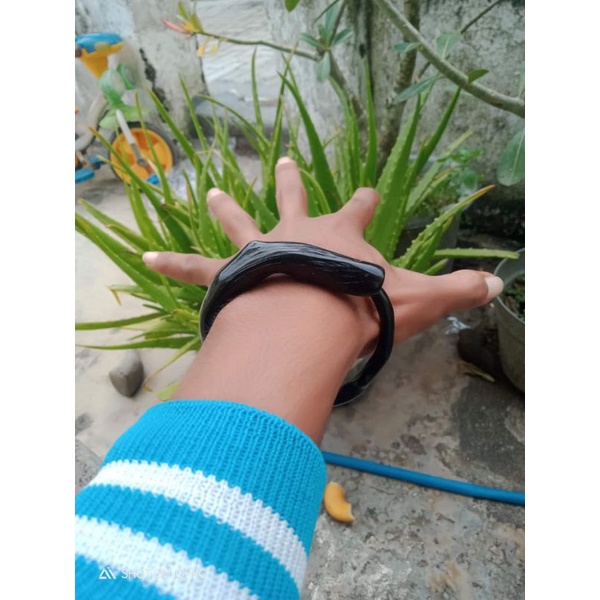 gelang akar bahar hitam polos/gelang akar bahar
