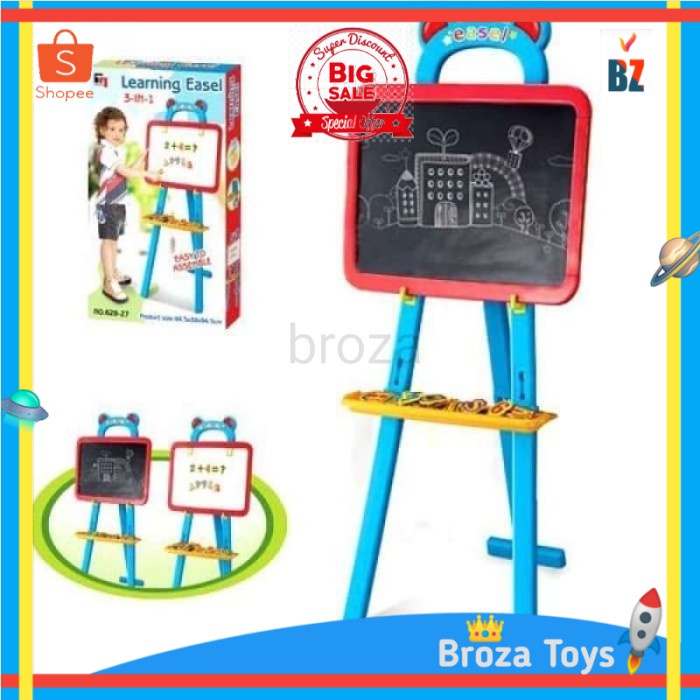

Mainan Papan Tulis Learning Easel 3 in 1 - Biru