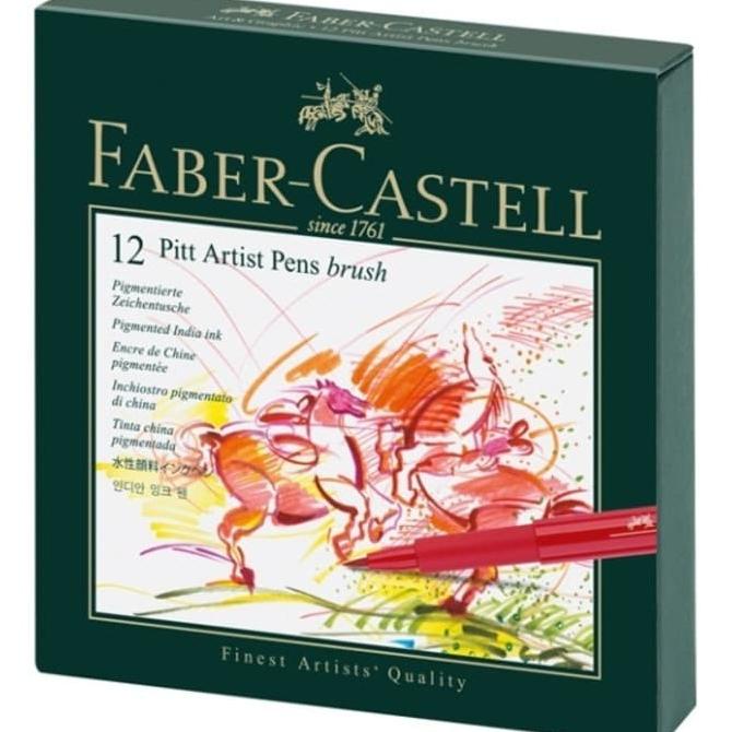 

(BISA COD) Faber-Castell PITT Artist Pen Brush 12 Box OBRAL Kode 821