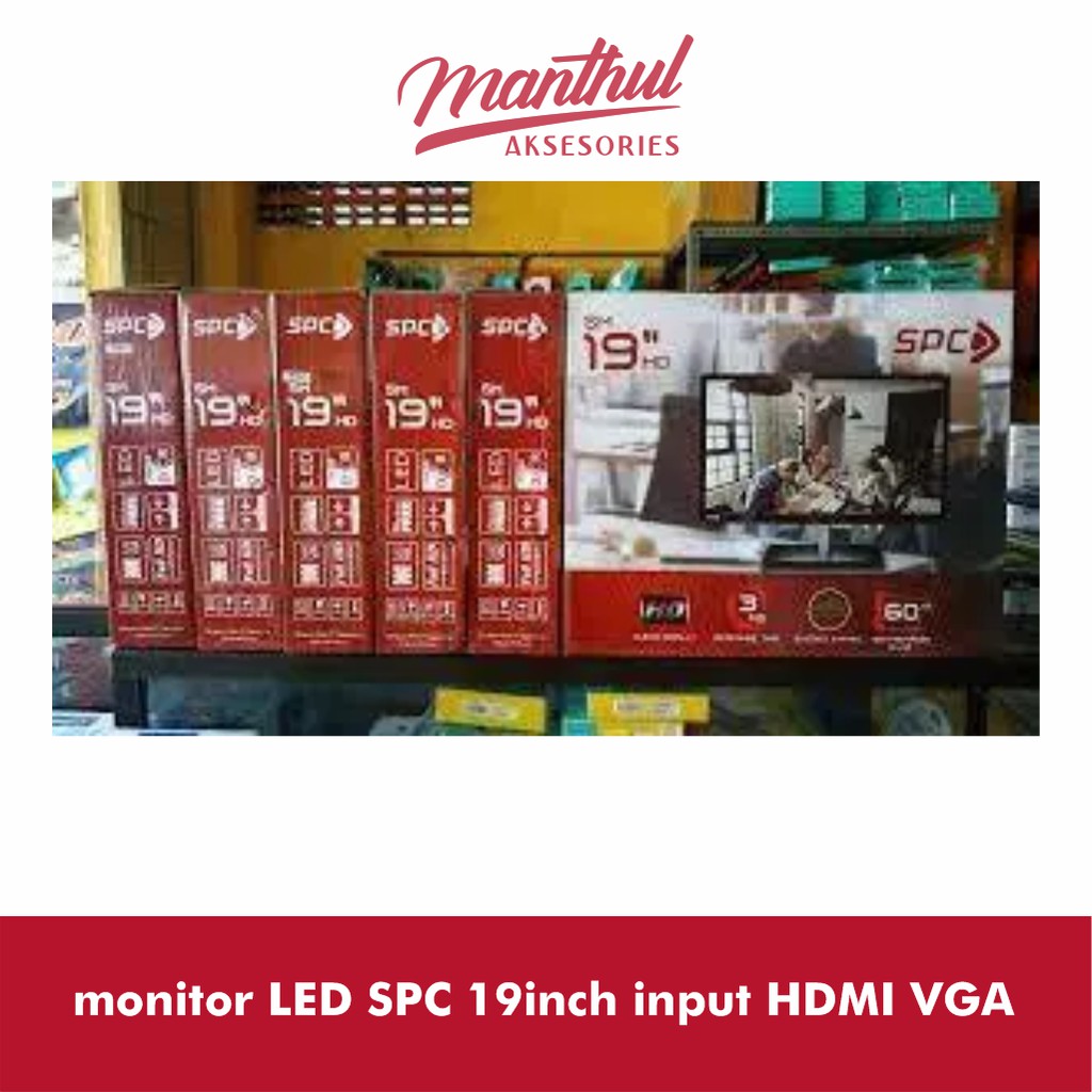 monitor LED SPC 19inch input HDMI VGA