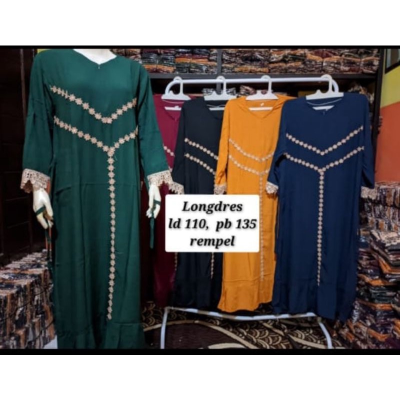 Daster Arab polos/Daster Premium/Daster longdress lengan panjang/ Longdress/ Daster longdress