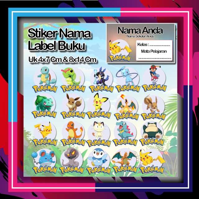 

Stiker Pokemon pikachu pikacu Karakter Lucu Custom Lebel Nama cromo murah 20 Varian berbeda Octane Pelajaran sekolah No 4