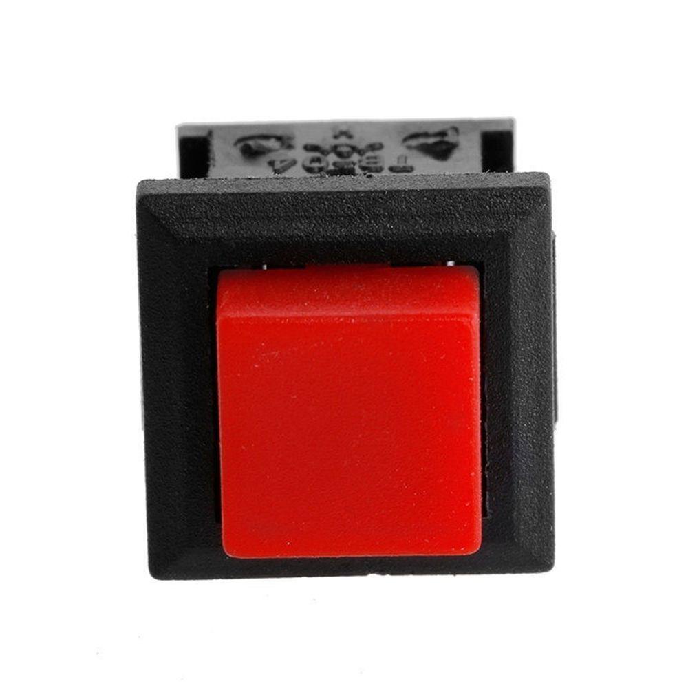 [Elegan] Saklar Tombol 2pin Tahan Lama Red Square SPST 125VAC 1A Push Button