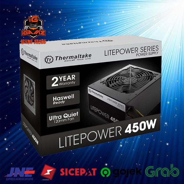 READY Thermaltake Lite Power 450W Power Supply NEW MANTUL