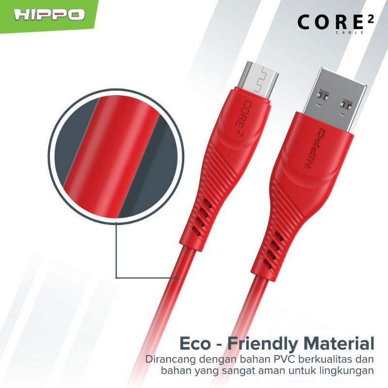 Kabe data hippo core 2 micro Usb 100cm data charger support quick charger 3.0