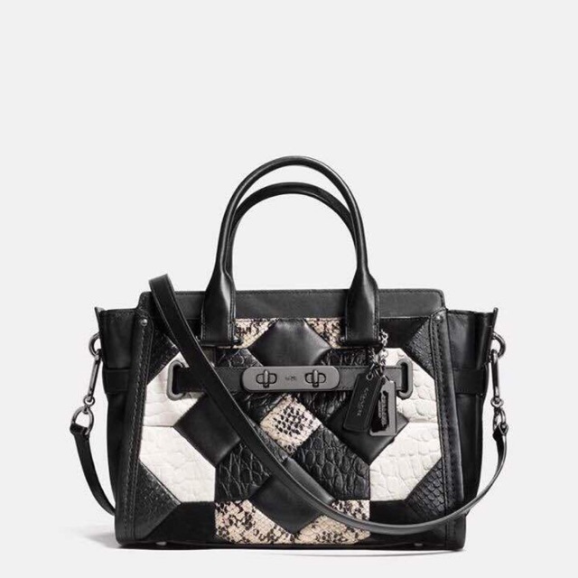 Coach Swagger Patchwork Multiblack size 27