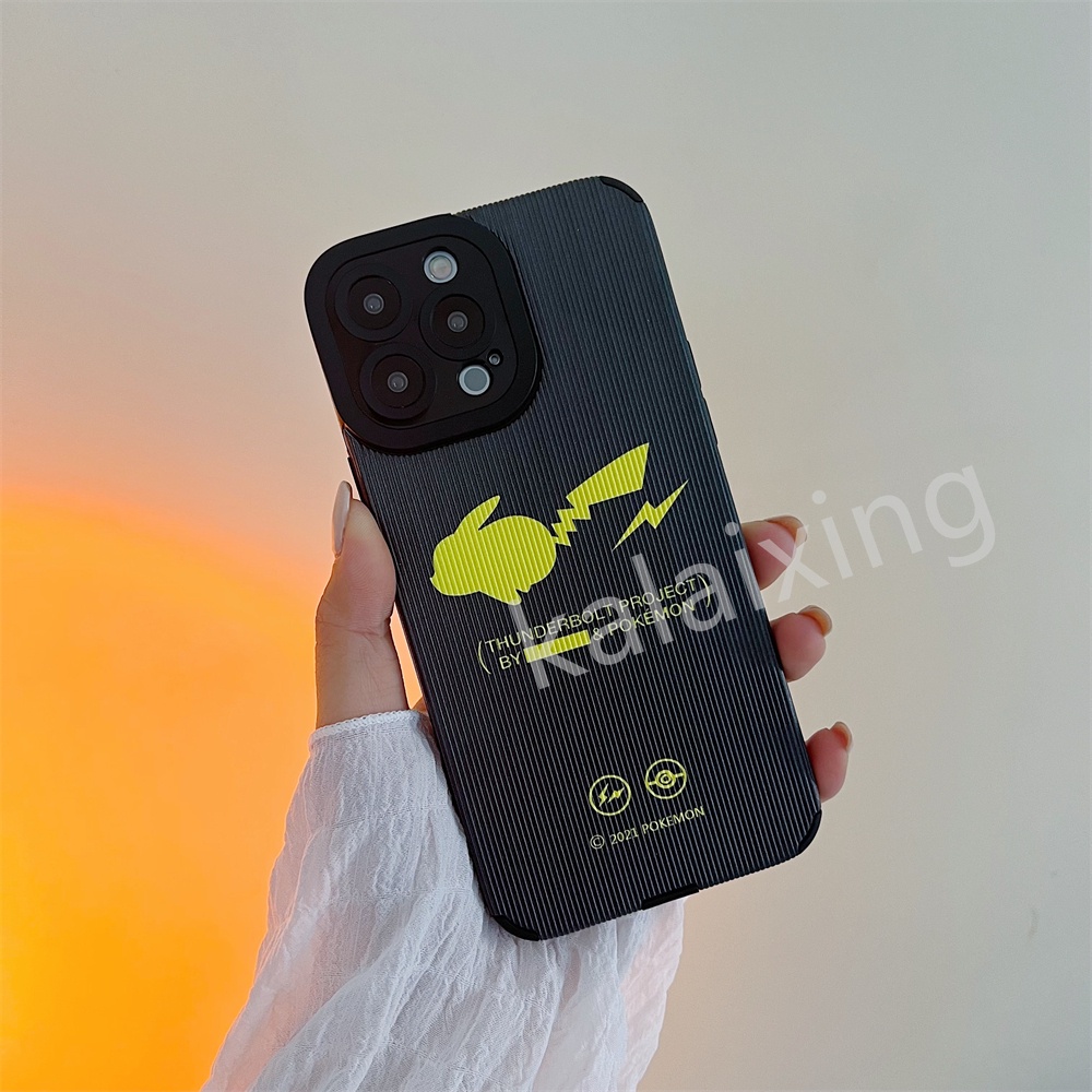 Soft Case TPU Motif Pikachu Untuk iPhone 13Pro Max 12 11 X Xr 7Plus 8Plus Xs Max