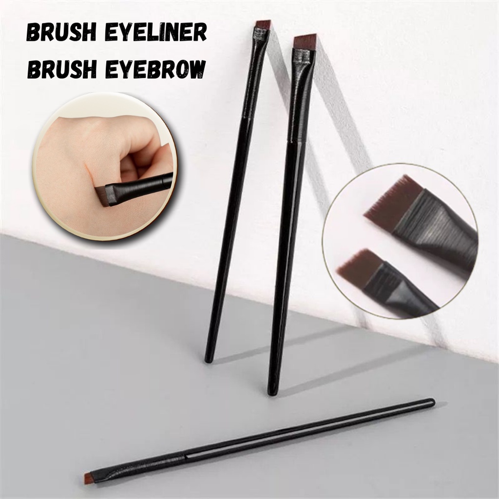 Kuas Alis Eyebrow Eyeliner Brush MAC Satuan Profesional Super Tipis Brush Brow Brush Liner / MAC 101 MAC 102