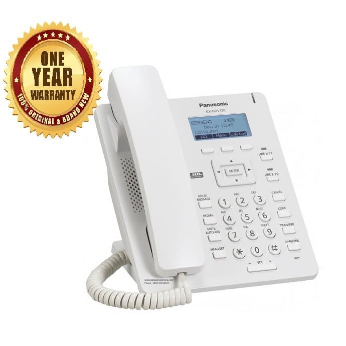 Panasonic SIP Telephone KX-HDV130 - PUTIH ORIGINAL GARANSI