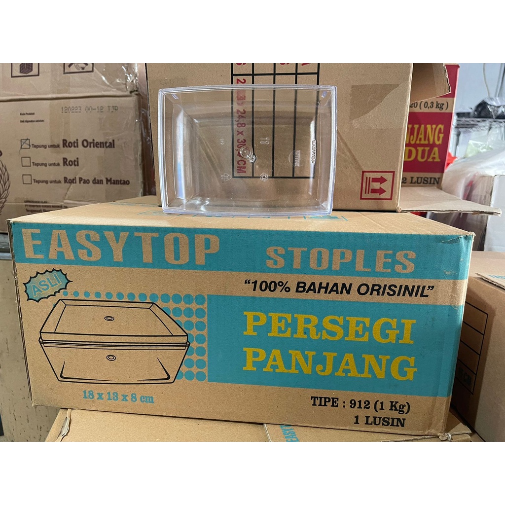 Toples Easytop 912 Persegi Panjang isi 1lusin - Persegi Panjang Gosend Grab