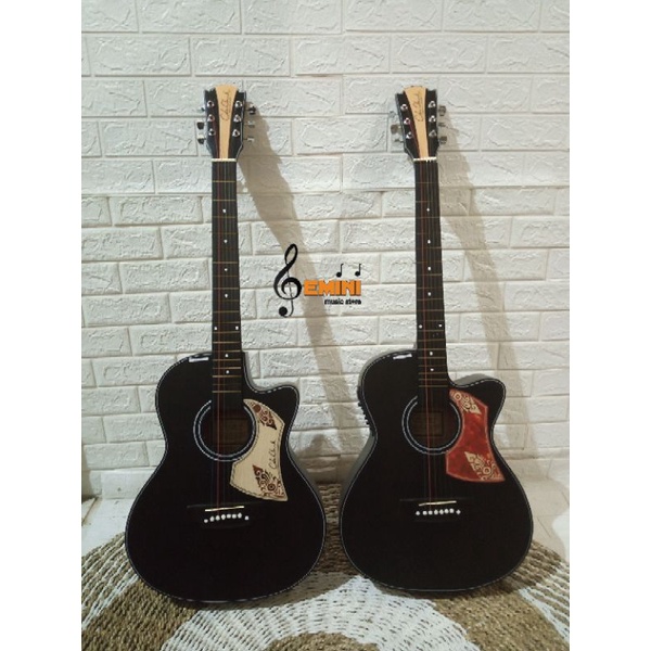Gitar Cole Clark Akustik Elektrik Black Doff