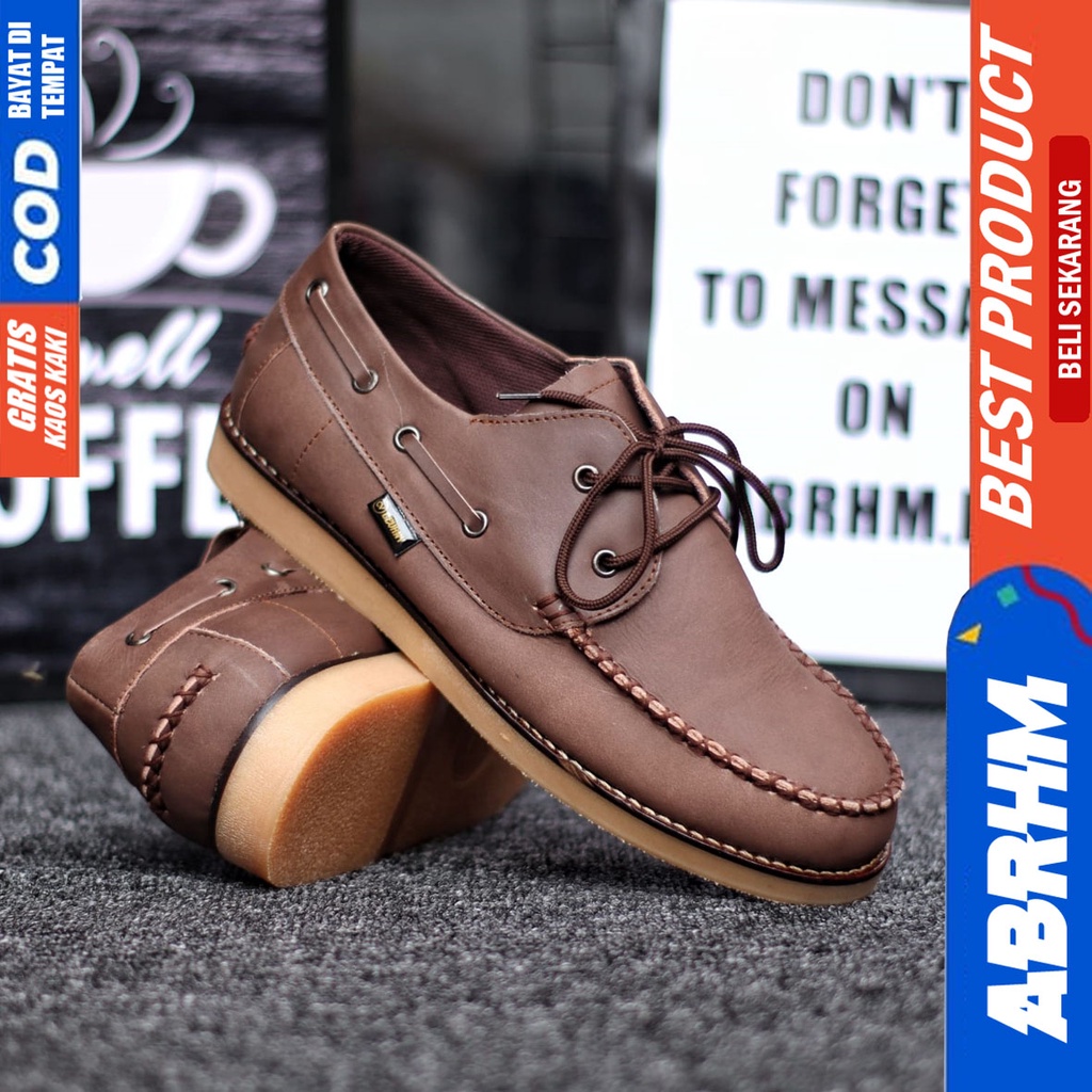 Abrhm Davis - Sepatu Formal Pria Pantofel Kulit Asli