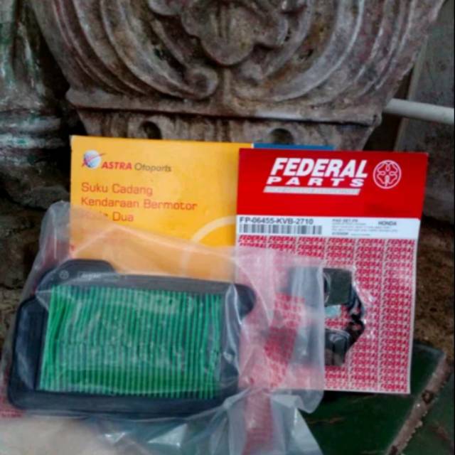 Filter udara aspira + kampas rem depan/dispad depan for beat/Scoopy/Spacy karburator