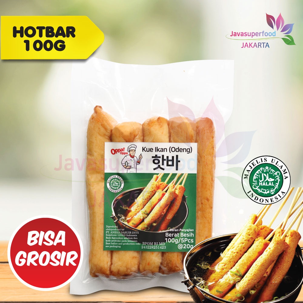 Oppa Hotbar Odeng Jajan asli Korea 100g/ Odeng Tusuk / Odeng Panjang