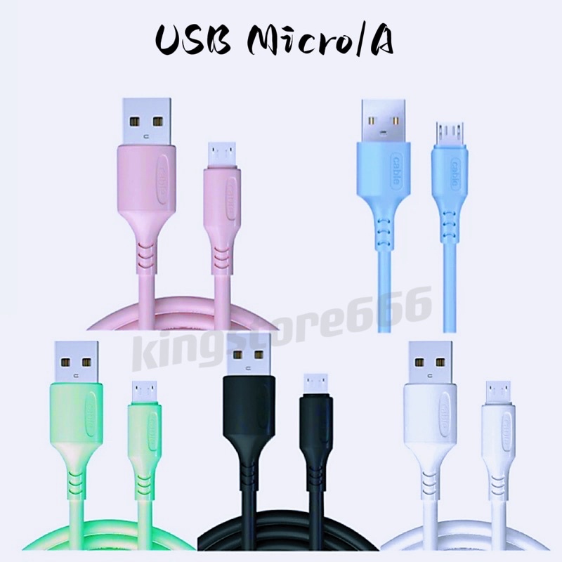 Kabel Data Macaron D6 Usb Micro &amp; Type c Fast Charging