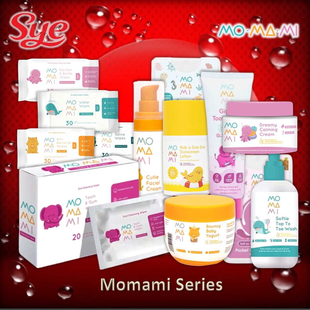 BPOM MOMAMI SERIES / MOMAMI TOOTH GUM WIPES / MOMAMI SANITIZER KIDS / MOMAMI DREAMY CALMING CREAM / SYE