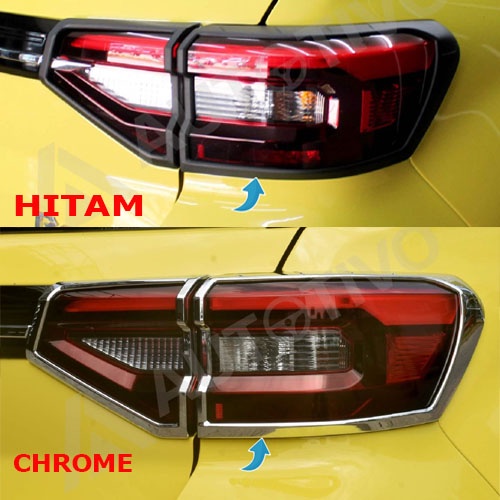 Tail Lamp Raize Rocky 2021 Garnish Belakang Chrome dan Hitam