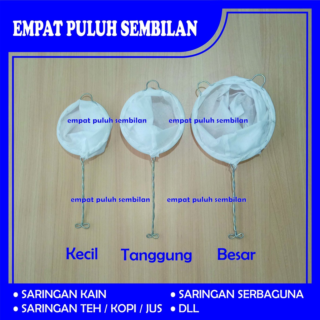 1 set saringan kain / saringan teh saringan jus / saringan kopi isi 3