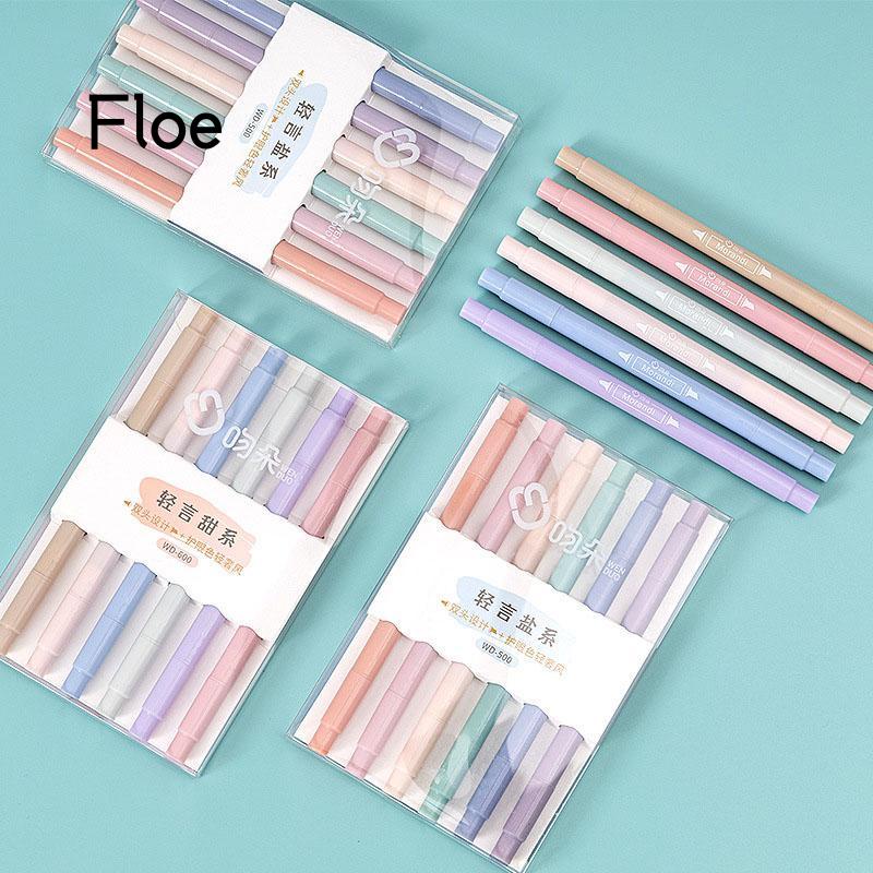 Fl 6PCS / Set Stabilo / Highlighter Ujung Ganda Untuk Makeup / Kosmetik Wanita