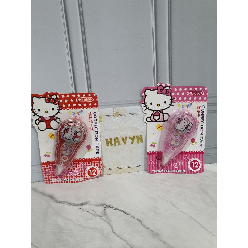 TIPEX ROLL/correction tape/tip-ex kertas/tipe-x karakter lucu kecil-Hellokitty 12M