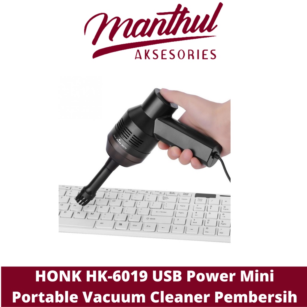 HONK HK-6019 USB Power Mini Portable Vacuum Cleaner Pembersih Debu