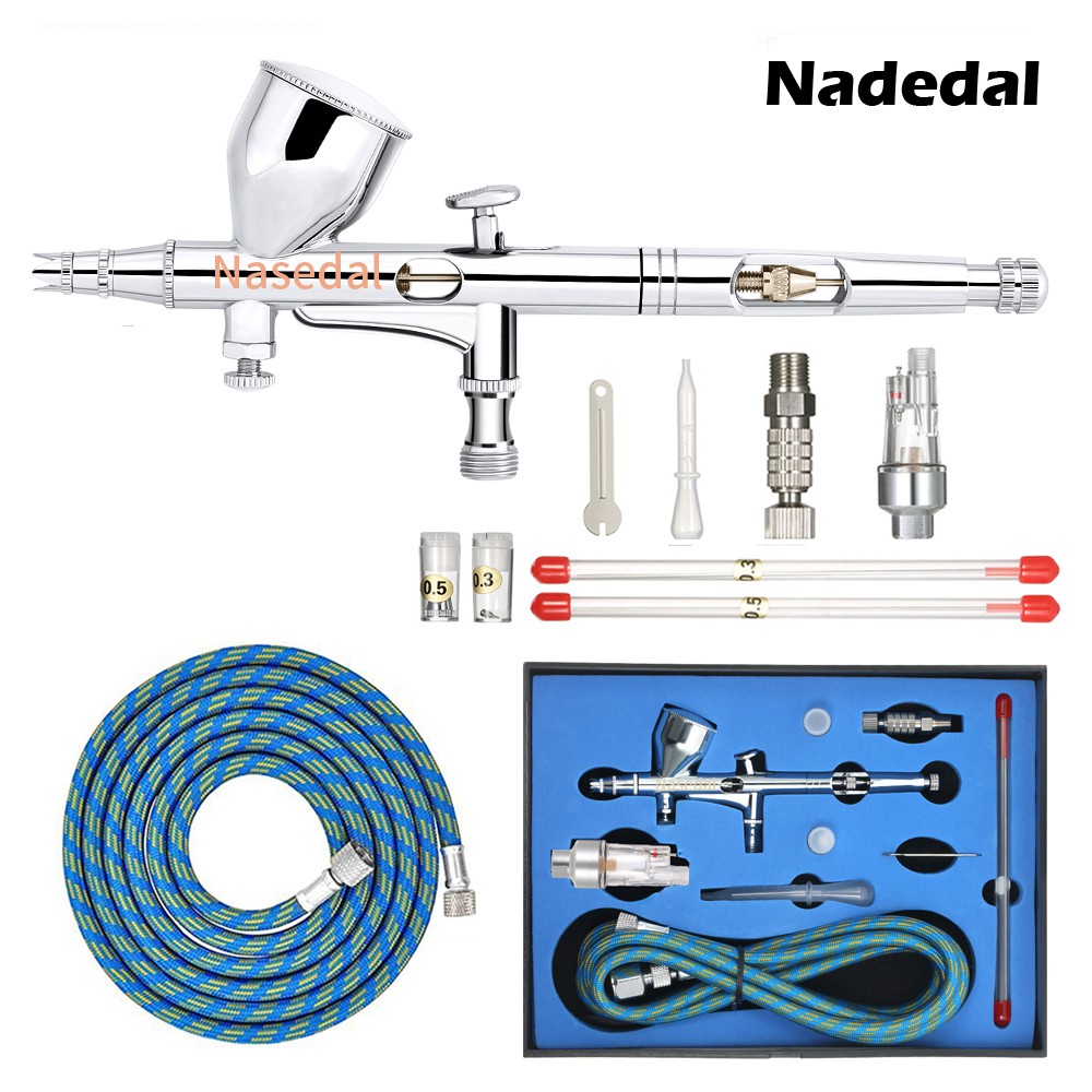 Nasedal Airbrush Spray Gun Double Action 9cc Diy Craft Cake Paint Art Spray Gun Nail Art