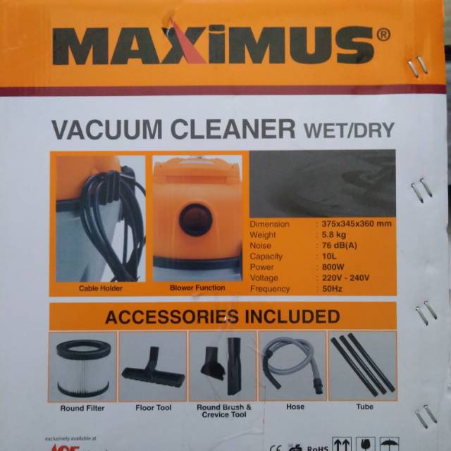 [ORIGINAL] Maximus Vacum Cleaner Wet or Dry 10L