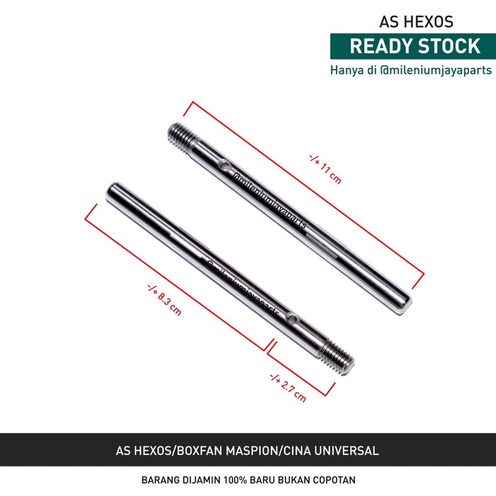 As Hexos/Boxfan Maspion / Exhaust Sekai ( 11 cm ) / As Rotor Kipas Angin / Alat Sparepart Kipas Angi