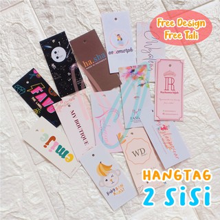 [2 SISI] Hangtag Label Pakaian Baju Murah Hang Tag Thank You Tebal Polos Hijab Olshop Price