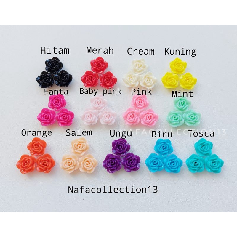 (12 pcs) Mawar dop 2 cm