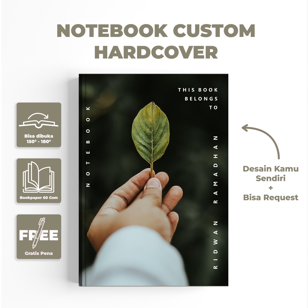 

NOTEBOOK CUSTOM A5/A6 HARDCOVER / CUSTOM COWOK / ESTETIK
