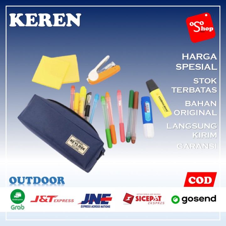 

Tempat Pensil PENCIL CASE Kotak Plpen Spidol Penghapus ATK Peralatan Sekolah FW17