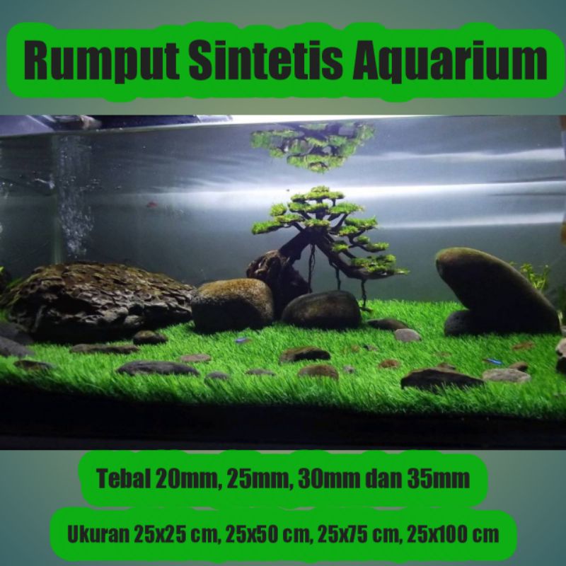 Rumput Sintetis Swiss Full hijau cocok untuk Aquarium