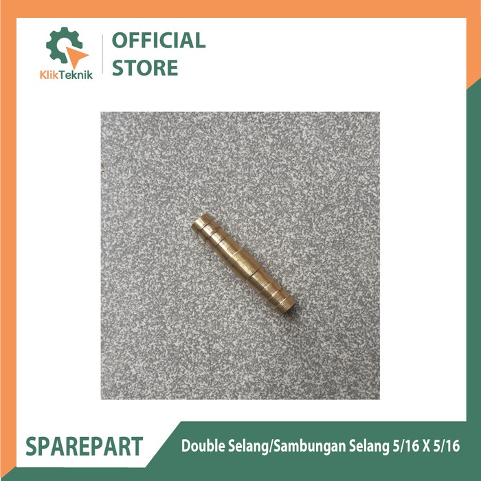 Double selang/sambungan selang 5/16 X 5/16 (kuningan)